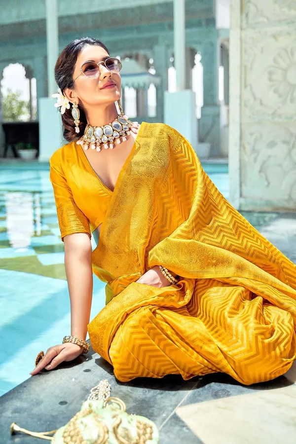 Golden_Yellow_Soft_Lichi_Silk_Saree_with_Rich_Jacquard_Work_&_Designer_Pallu