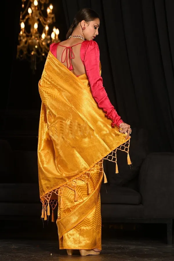 Golden_Yellow_Soft_Lichi_Silk_Saree_with_Rich_Jacquard_Work_&_Designer_Pallu