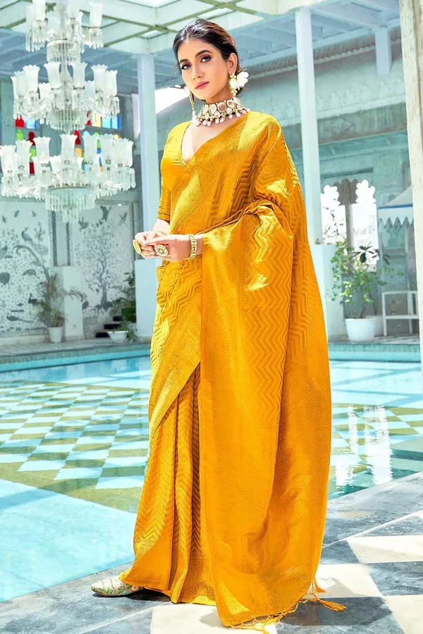 Golden_Yellow_Soft_Lichi_Silk_Saree_with_Rich_Jacquard_Work_&_Designer_Pallu