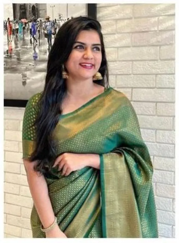 Green_Soft_Lichi_Silk_Saree_with_Rich_Jacquard_Work