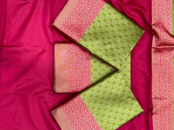 Green_&_Pink_Soft_Lichi_Silk_Jacquard_Saree