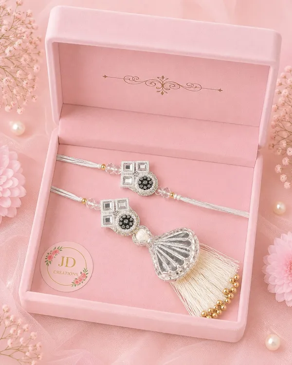 Premium_Silver_Designer_Bhaiya_Bhabhi_Rakhi_Set_with_Tassel_Lumba_|_Mirror_Design_Rakhi_for_Brother_&_Bhabhi_|_Luxury_Raksha_Bandhan_Gift