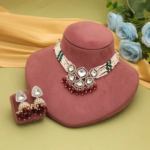 Maroon_Kundan_Choker_Necklace_Set_with_Jhumka_Earrings_|_Bridal_&_Festive_Jewellery