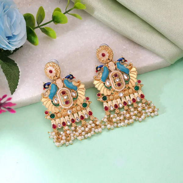 Multi_Color_Meenakari_Peacock_Dangle_Earrings_with_Pearl_Bead_Drops_–_Designer_Traditional_Ethnic_Jewelry