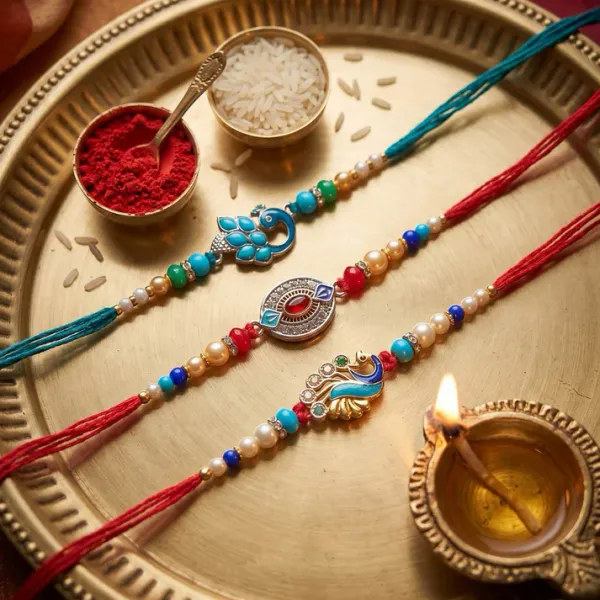 Multi_Color_Set_of_3_Thread_Rakhis_Featuring_Stylish_Ethnic_Pattern_with_Beautiful_Festive_Appeal_-_Multi
