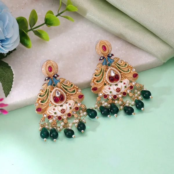 Multicolor_Meenakari_Dangle_Earrings_with_Glass_Stones_&_Bead_Drops_–_Designer_Festive_Ethnic_Jewelry**