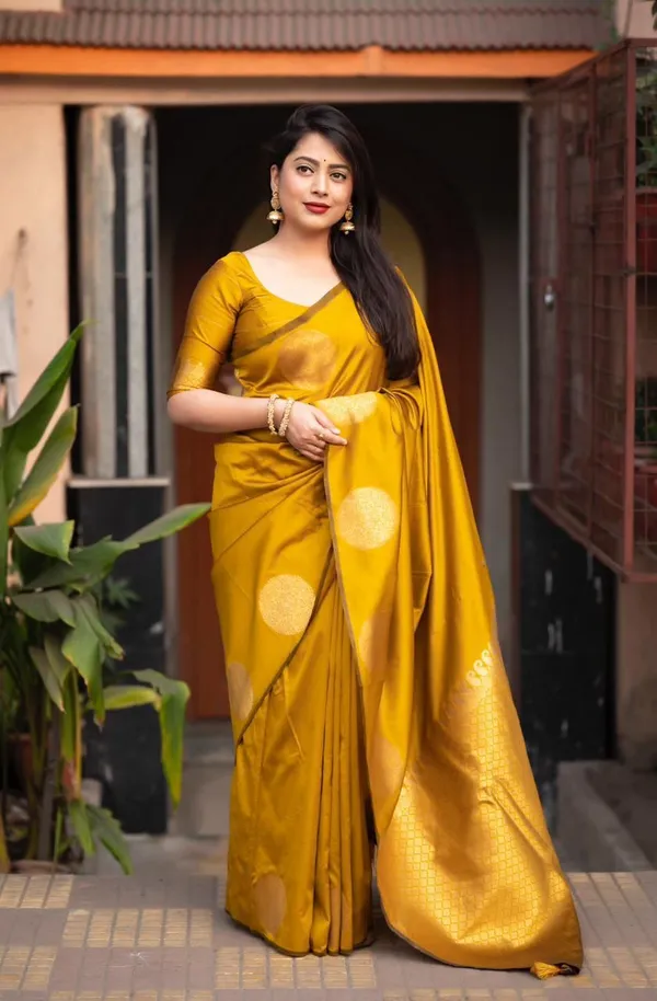 Mustard_Gold_Designer_Soft_Silk_Saree_with_Jacquard_Work
