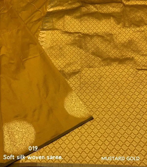 Mustard_Gold_Designer_Soft_Silk_Saree_with_Jacquard_Work