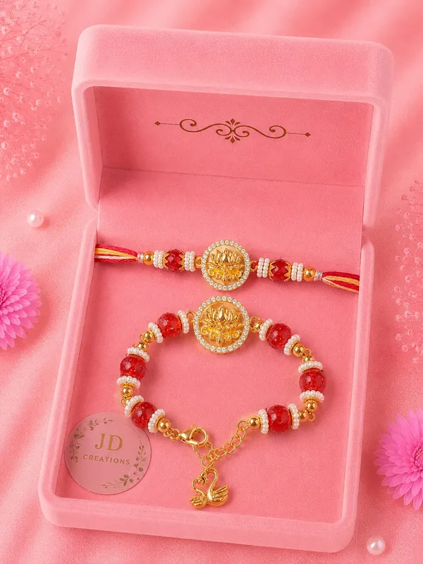 Premium_Lotus_Diya_Bhaiya_Bhabhi_Rakhi_Set_with_Red_Crystal_Bracelet_Lumba_|_Designer_Rakhi_for_Brother_&_Bhabhi_|_Raksha_Bandhan_Gift