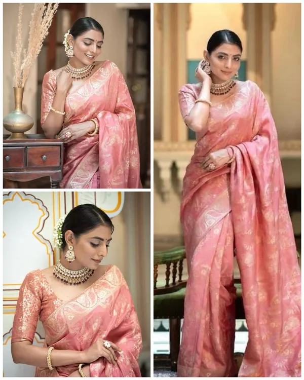 Peach_Pink_Soft_Silk_Saree_with_Floral_Jacquard_Weaving_&_Elegant_Designer_Pallu
