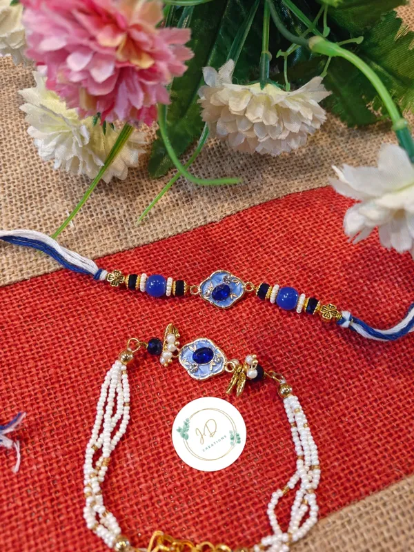 Premium_Bhaiya_Bhabhi_Blue_Stone_Rakhi_Set_|_Designer_Handmade_Rakhi_with_Pearl_Lumba_Bracelet_|_Adjustable_Raksha_Bandhan_Gift_Combo
