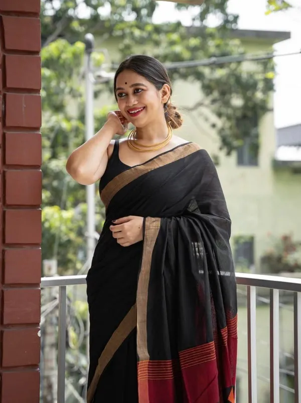 Premium_Black_Soft_Lilan_Slab_Saree_with_Rich_Jacquard_Pallu_&_Contrast_Border