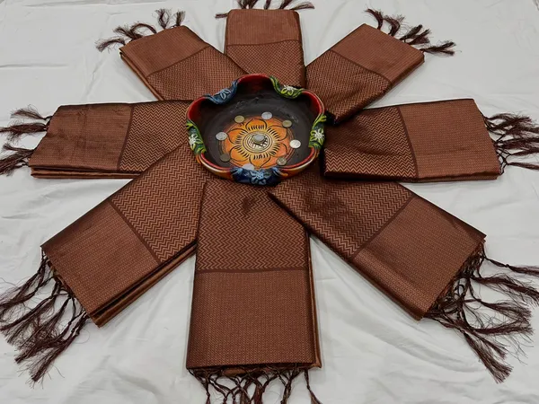 Premium_Coffee_Brown_Soft_Lichi_Silk_Jacquard_Saree