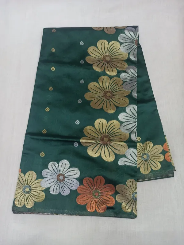 Premium_Green_Soft_Silk_Saree_with_Multicolor_Floral_Woven_Design_&_Designer_Border