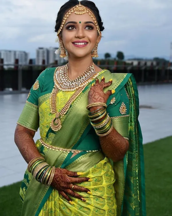 Premium_Green_&_Lime_Soft_Lichi_Silk_Jacquard_Saree_with_Rich_Pallu