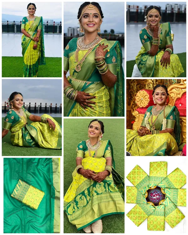 Premium_Green_&_Lime_Soft_Lichi_Silk_Jacquard_Saree_with_Rich_Pallu