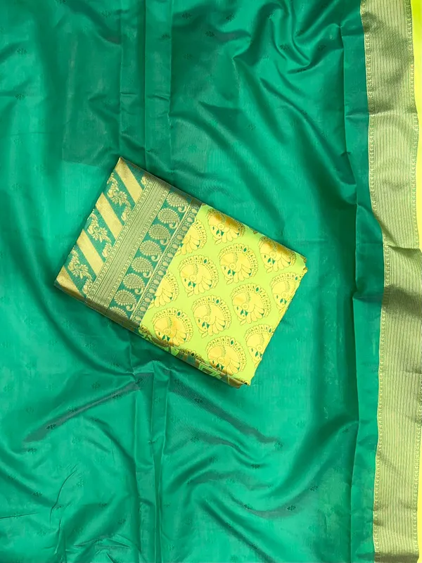 Premium_Green_&_Lime_Soft_Lichi_Silk_Jacquard_Saree_with_Rich_Pallu