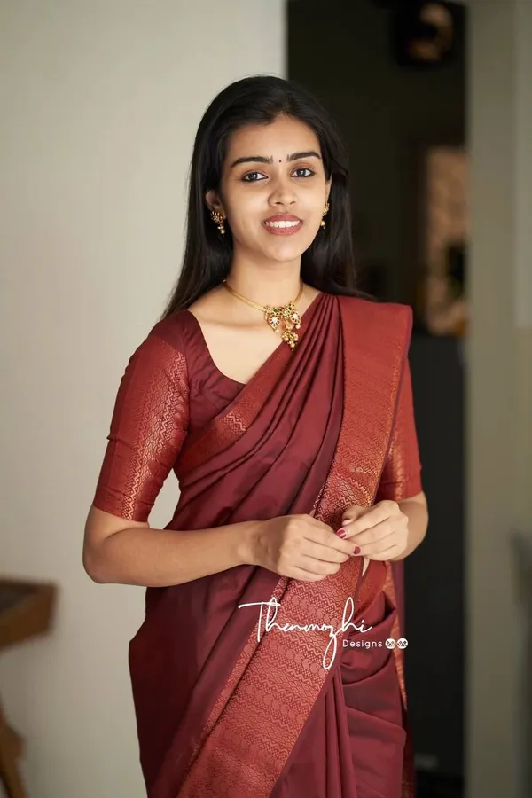 Premium_Maroon_Soft_Lichi_Silk_Saree_with_Rich_Jacquard_Pallu_&_Woven_Border