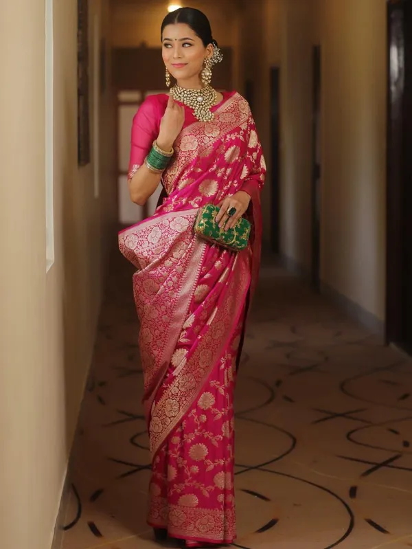Premium_Pink_Soft_Lichi_Silk_Saree_with_All-Over_Jacquard_Weaving,_Rich_Zari_Pallu_&_Designer_Border