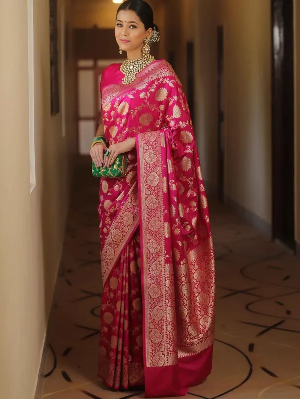 Premium_Pink_Soft_Lichi_Silk_Saree_with_All-Over_Jacquard_Weaving,_Rich_Zari_Pallu_&_Designer_Border