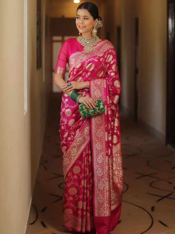 Premium_Pink_Soft_Lichi_Silk_Saree_with_All-Over_Jacquard_Weaving,_Rich_Zari_Pallu_&_Designer_Border
