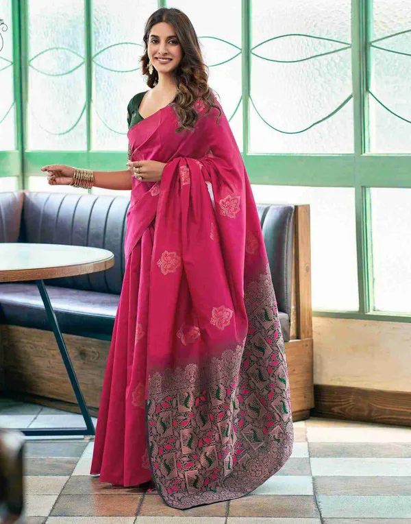 Premium_Pink_Soft_Silk_Saree_with_Woven_Floral_Motifs_&_Designer_Jacquard_Pallu