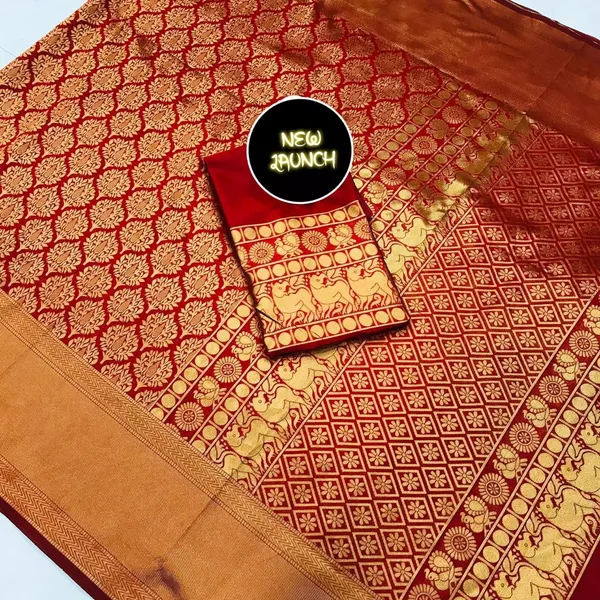 Premium_Royal_Red_&_Golden_Soft_Lichi_Silk_Saree_with_Beautiful_Rich_Pallu