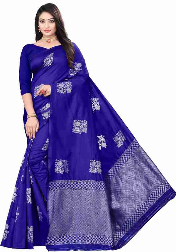 Premium_Royal_blue_Soft_Lichi_Silk_Saree_with_All-Over_Jacquard_Work_&_Rich_Designer_Pallu
