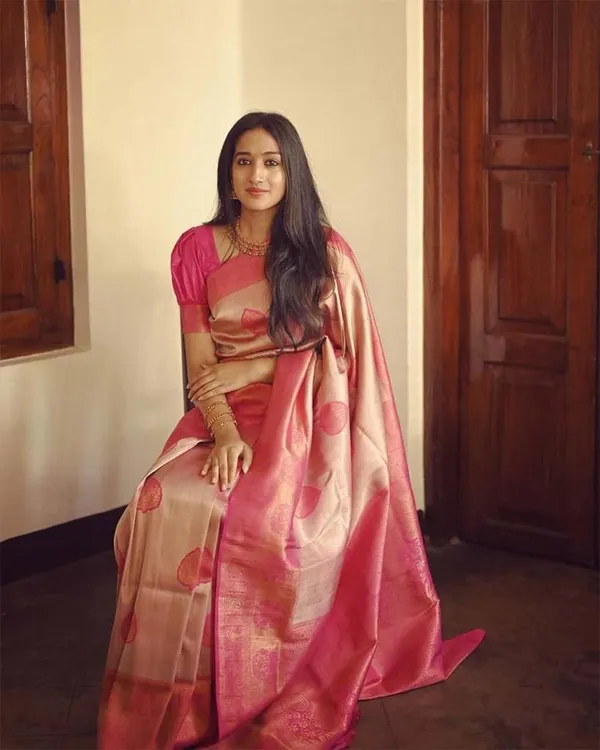 Premium_Soft_Lichi_Silk_Saree_with_All-Over_Jacquard_Work_&_Rich_Designer_Pallu_–__Peach