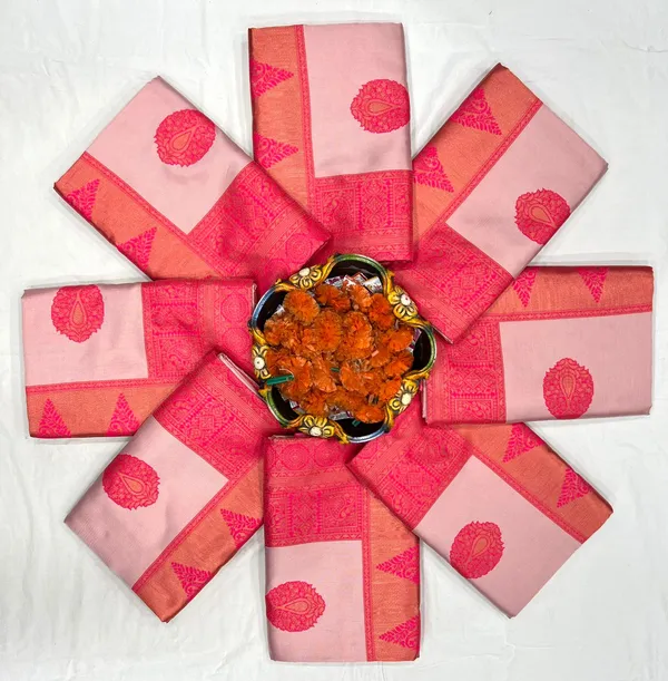 Premium_Soft_Lichi_Silk_Saree_with_All-Over_Jacquard_Work_&_Rich_Designer_Pallu_–__Peach