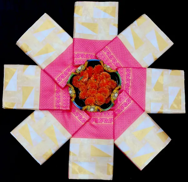 Premium_Soft_Lichi_Silk_Saree_with_Geometric_Jacquard_Design_&_Rich_Pink_Designer_Pallu