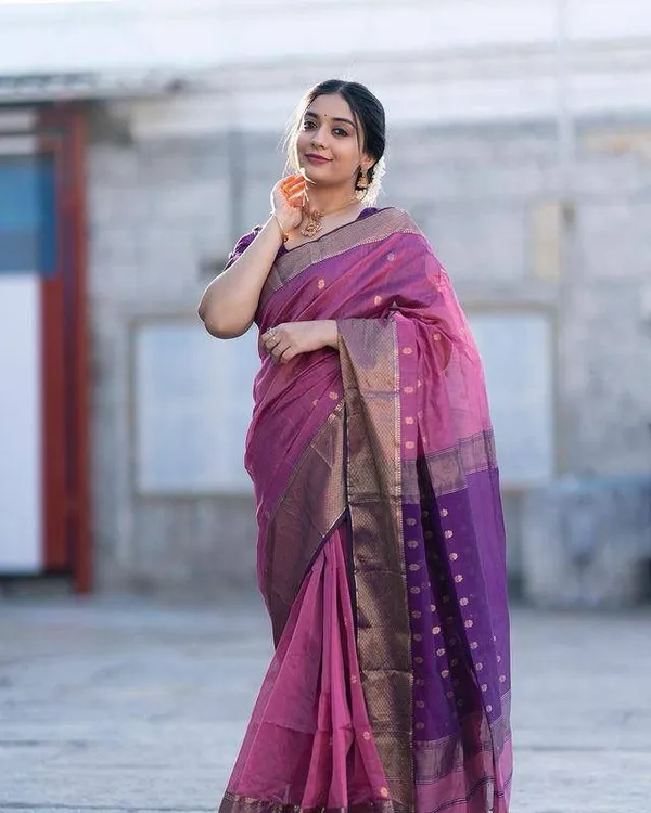 Premium_Soft_Lilan_Slab_Saree_with_Golden_Woven_Border_&_Rich_Weaving_Pallu_–_Pink_&_Purple