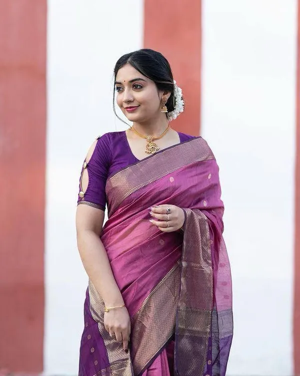 Premium_Soft_Lilan_Slab_Saree_with_Golden_Woven_Border_&_Rich_Weaving_Pallu_–_Pink_&_Purple