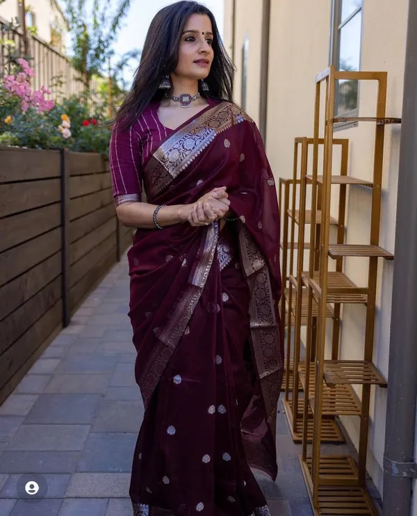 Premium_Wine_Soft_Lilan_Slab_Saree_with_Rich_Jacquard_Pallu_&_Designer_Border