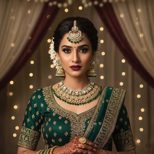 Radiant_Green_Color_Kundan_Necklace_Set_with_Maang_Tikka_&_Jhumka_Earrings_for_Bridal,_Wedding_&_Festive_Wear
