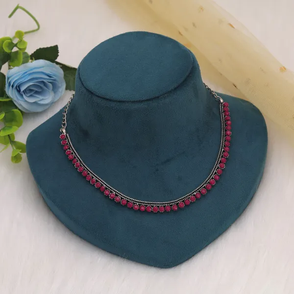 Rani_Color_Oxidised_Necklace_for_Women_&_Girls_|_Traditional_Silver-Plated_Glass_Stone_Necklace