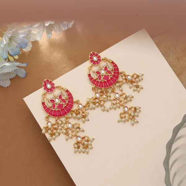 Rani_Pink_Meenakari_Chandbali_Earrings_with_Pearl_Drops_–_Traditional_Kundan_Style_Party_Wear_Jewellery