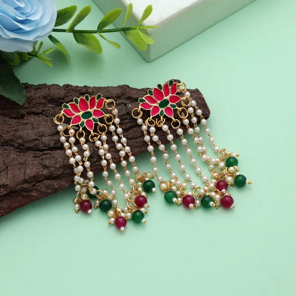 Rani_&_Green_Meenakari_Floral_Beaded_Drop_Earrings_–_Traditional_Festive_Ethnic_Jewelry