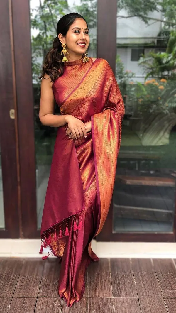 Red_Soft_Lichi_Silk_Saree_with_Rich_Jacquard_Pallu_&_Border