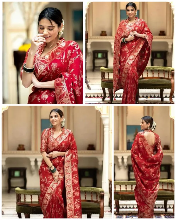 Red_Wine_Soft_Silk_Saree_with_Floral_Jacquard_Weaving,_Rich_Pallu_&_Designer_Border