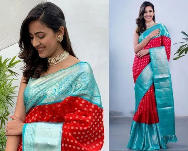 Red_&_Aqua_Blue_Soft_Lichi_Silk_Saree_with_Rich_Jacquard_Pallu_&_Designer_Border