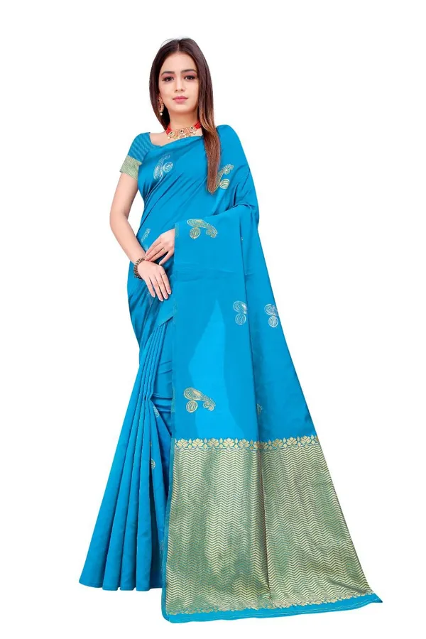 Royal_Blue_Soft_Lichi_Silk_Saree_with_All-Over_Jacquard_Work_&_Rich_Pallu