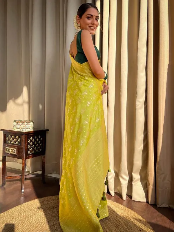 Royal_Lime_Green_Soft_Lichi_Silk_Saree_with_Floral_Weave_&_Designer_Pallu