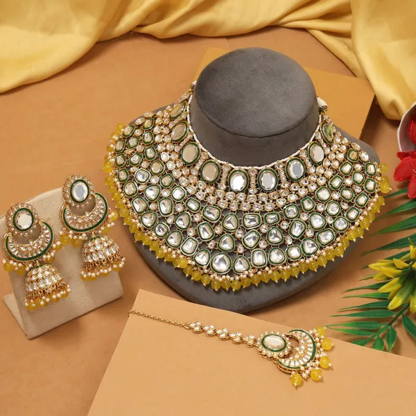 Royal_Yellow_Kundan_Bridal_Necklace_Set_with_Green_Accents,_Pearl_Detailing,_Jhumka_Earrings_&_Maang_Tikka