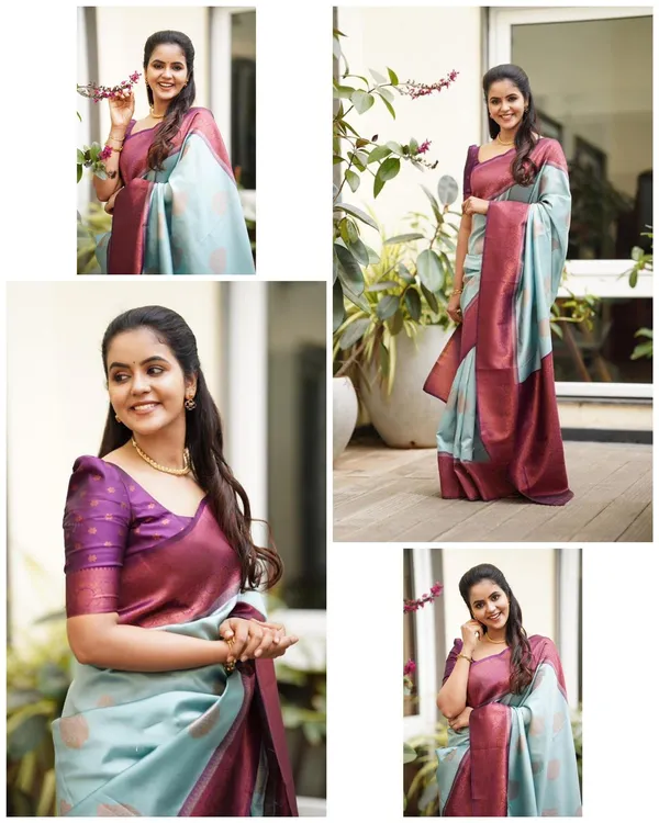 Sky_Blue_Soft_Lichi_Silk_Saree_with_Jacquard_Work_&_Rich_Pallu