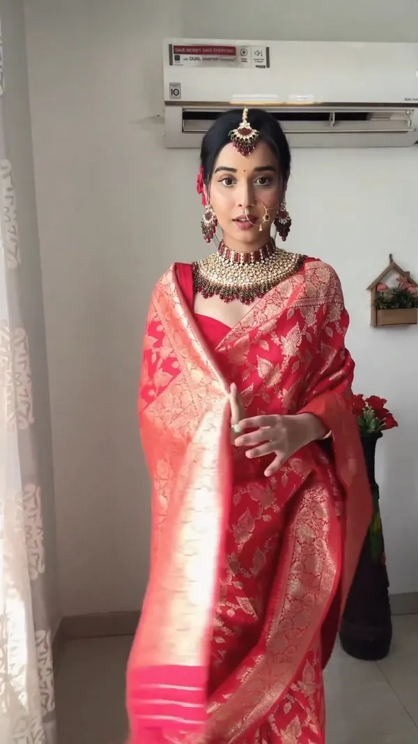Soft_Lilan_Slab_Saree_with_All-Over_Golden_Weaving_&_Rich_Woven_Blouse_–_Red