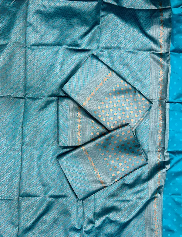 Teal_Blue_Soft_Lichi_Silk_Jacquard_Saree_with_Rich_Woven_Pallu_&_Designer_Border