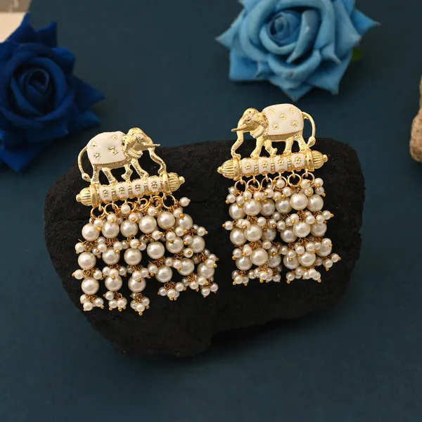 Elegant_White_Color_Elephant_Design_Meenakari_Earrings_With_Traditional_Handcrafted_Detailing_-_White