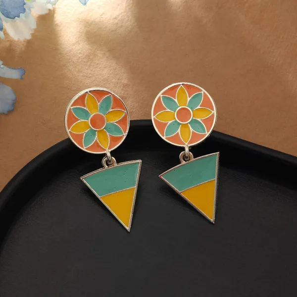 Yellow_Multicolor_Floral_Meenakari_Drop_Earrings_|_Traditional_Festive_Ethnic_Jewelry
