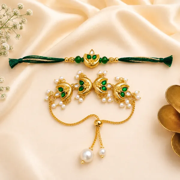 Premium_Green_Meenakari_Diya_Bhaiya_Bhabhi_Rakhi_Set_with_Pearl_Lumba_|_Designer_Rakhi_for_Brother_&_Bhabhi_|_Raksha_Bandhan_Gift